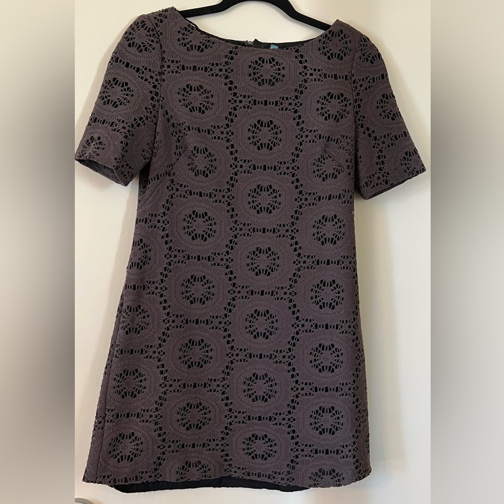 Adrianna Papell crochet midi formal dress size 6p